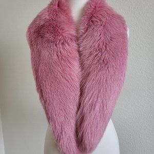 Saks Fifth Avenue Pink Genuine Fox Fur Wrap/Scarf